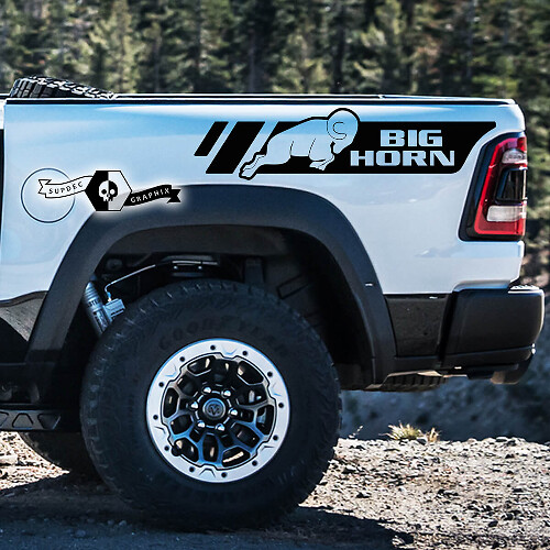 Kit de Vinilos Laterales Traseros Big Horn para Dodge Ram 1500