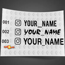 Nombre personalizado Nombre de usuario de Instagram Juego de calcomanías Pegatinas
 2