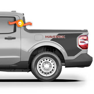 Par Ford Maverick 2022 FX4 Calcomanías gráficas Bed Side Logo 2 colores Maverick Stickers
