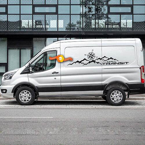 Pegatinas de vinilo estilo montañés para Musclecar Transit