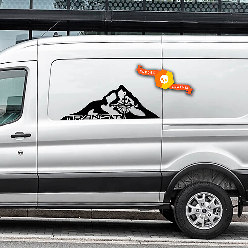 Par 2023 FORD TRANSIT-TRAIL Mountain Compass Logo pegatinas de vinilo calcomanías de cualquier tamaño para Nissan, Toyota, Chevy, GMC, Dodge, Ford
