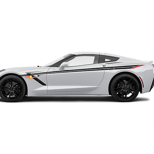 Side Accent Corvette Racing Hash Stripes para Chevrolet Corvette C8
 1