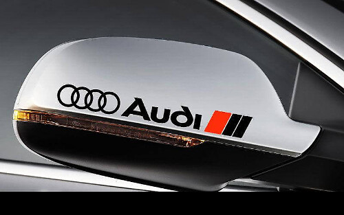 Kit de Calcomanías de Vinilo para Espejo Retrovisor Lateral con Logo Audi para Coches Audi