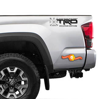 2 pegatinas de vinilo TRD Vegvisir Edition Toyota Off Road BedSide para Tacoma o Tundra
