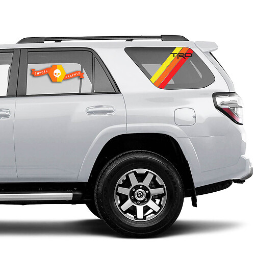 Vinilos adhesivos de calcomanías para ventana lateral trasera TRD estilo vintage para Toyota 4Runner 2010-2023