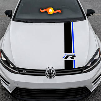 Pegatinas de tira de capó de cualquier año, calcomanía de diseño exclusivo para gráficos Volkswagen VW Golf R, 2 colores
