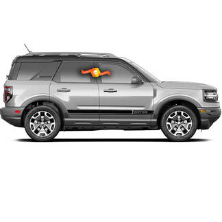 Par Ford Bronco 2020 2021 2022 EDICIÓN ROCKER PANEL Vinilo Calcomanía Kit de gráficos
