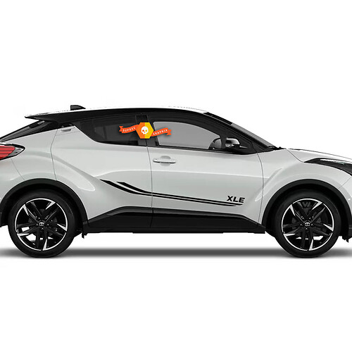 Par Toyota C-HR Hybrid Sport XLE Puertas laterales Vinilo Calcomanía Pegatina Gráficos Kit
