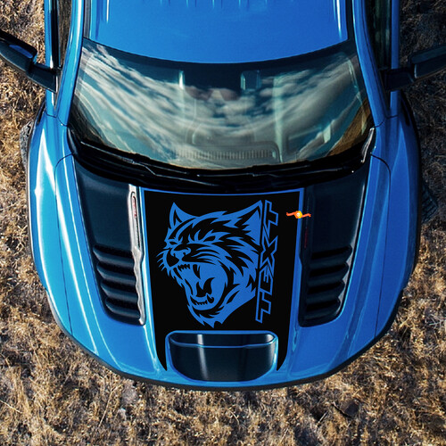 Calcomanía de vinilo con texto Wildcat y personalizado para capó para RAM 1500 TRX 2021-2024