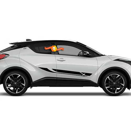 Adhesivo Vinilo con Rayas Laterales Dobles para Puerta para Toyota C-HR