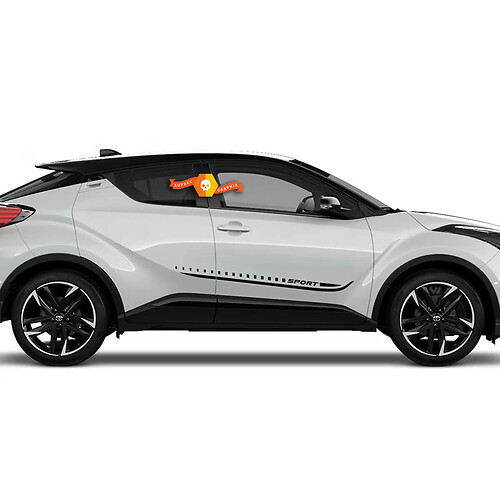 Pegatina de vinilo con rayas de estilo deportivo para la puerta lateral del Toyota C-HR
