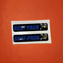 2x Scat Pack Blue Challenger/Charger/Durango Key Fob Inlays emblema calcomanía adhesiva abovedada
 2