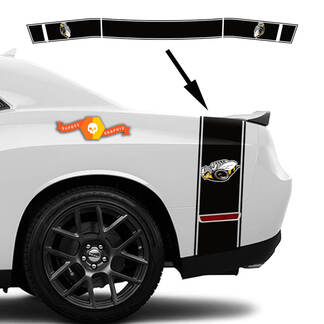 Par Dodge Challenger 2022+ 2023+ RUMBLE BEE Tail Bed Rear Bumblebee Stripe Trim Decal kit maletero
