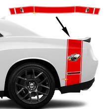 Calcomanía adhesiva de vinilo con franjas de contorno Rumble Bee para maletero lateral para Dodge Challenger 2022+_2