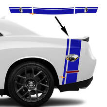 Kit de vinilos de calcomanías de franjas dobles Rumble Bee para cabecera y maletero para Dodge Challenger 2022+_3