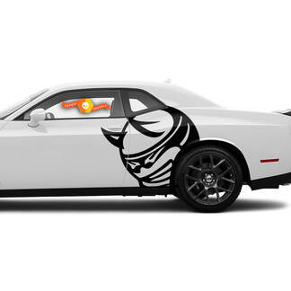 Enorme Dodge Calcomanía Gráfico Vinilo Cargador o Challenger Mopar Srt Logo Hemi 392 Hellcat Hell Cat
