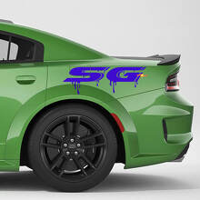 Calcomanía de vinilo con gráficos de goteos de pintura SG para la caja de Dodge Charger y Challenger_3
