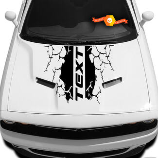 Calcomanía de capó gráficos vinilo vehículo Dodge RT Hemi Mopar cargador o Challenger pegatinas - texto personalizado
