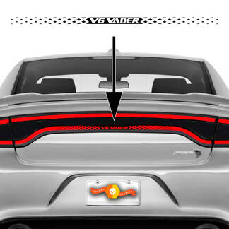 Pegatina de vinilo para luz de freno trasera Vader V6 para Dodge Charger 2015 - 2023
