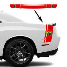 Kit de calcomanías de vinilo de rayas dobles estilo abeja para el lateral y maletero de Dodge Challenger Charger_2