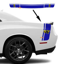 Kit de calcomanías de vinilo de rayas dobles estilo abeja para el lateral y maletero de Dodge Challenger Charger_3