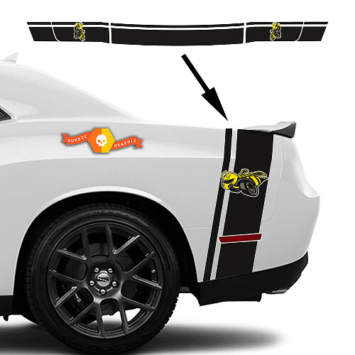 Kit de vinilo con tira trasera para Dodge Challenger o Charger