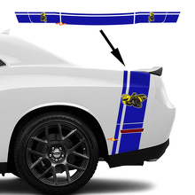 Kit de vinilos de rayas traseras estilo Drag Bee para Dodge Challenger o Charger_3