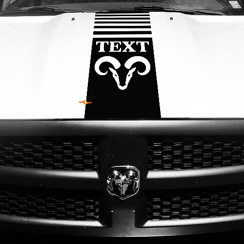 Etiqueta adhesiva de vinilo con texto personalizado estilo capó Hemi para Dodge Ram 1500