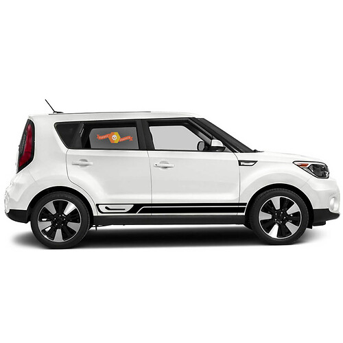 Kit de gráficos de pegatinas de vinilo a rayas con panel basculante lateral inferior apto para Kia Soul
