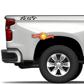 2 calcomanías de montaña RST para cabecera de montaña, compatible con Silverado Chevy Chevrolet 4X4 2019-2022+ 2023+ Truck Z71 RST Lt LTZ, calcomanías de vinilo
