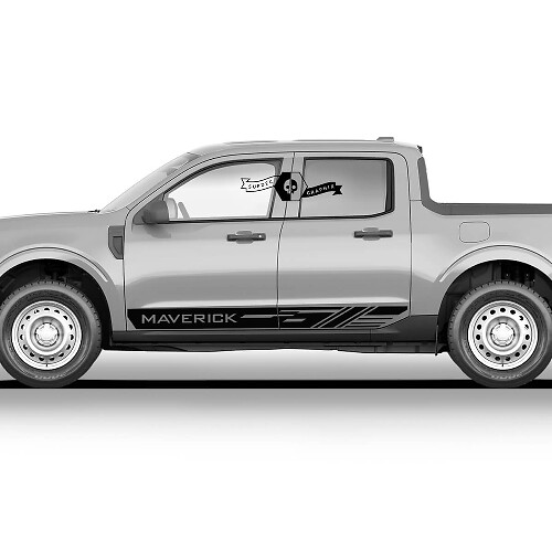 Par Ford Maverick 2022 FX4 Calcomanías gráficas Diseño moderno Rocker Panel Maverick Pegatinas
