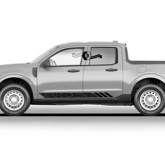 Par de calcomanías gráficas Ford Maverick 2022 FX4, mapas de contorno, panel basculante, pegatinas Maverick
