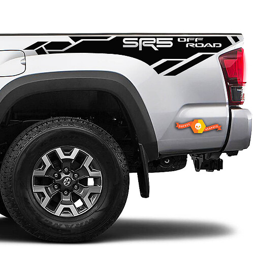Calcomanías de vinilo para lateral trasero todoterreno SR5 para Toyota Tacoma 2016-2023
