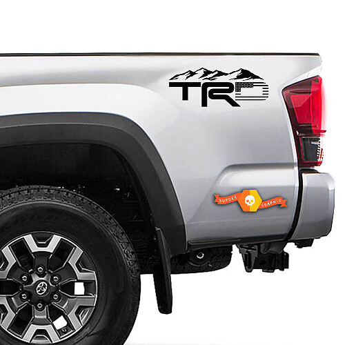 TRD Mountain American Flag Calcomanías Pegatinas Vinilo Bedsides Toyota Truck Tacoma Tundra Off Road Sport Graphic
