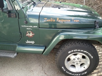 Calcomanía de Jeep Rubicon Zombie Response Team Wrangler Pegatina