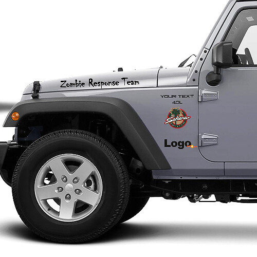 Calcomanía de Jeep Rubicon Zombie Response Team Wrangler Pegatina