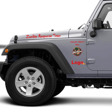 Calcomanía de Jeep Rubicon Zombie Response Team Wrangler Pegatina_3