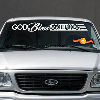 God Bless America Nissan Ford Chevrolet Jeep Car Windshield Decal Sticker Graphics Se adapta a cualquier modelo
