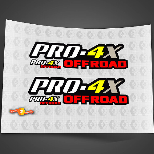 Par de pegatinas PRO-4X 4 colores Nissan Titan Frontier 4x4 Off-Road para ambos lados de la caja de la camioneta Calcomanías gráficos 4x4 Nismo