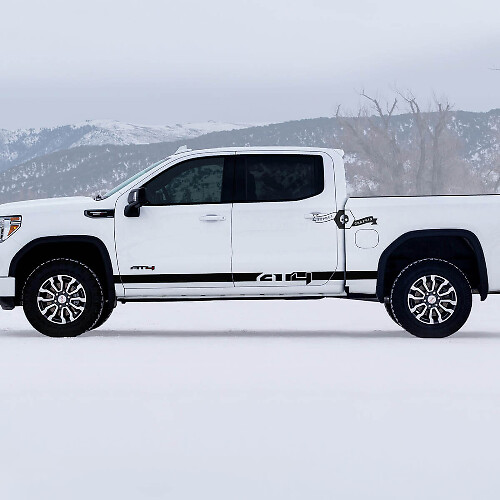 Kit de Vinilos con Franjas para Paneles Laterales AT4 para GMC Sierra 1500