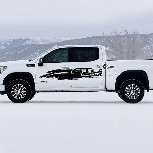 Kit de calcomanías laterales estilo salpicadura de barro AT4 para GMC Sierra 1500