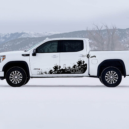 Kit de vinilos de salpicaduras de barro laterales para puerta Off-Road AT4 para GMC Sierra 1500