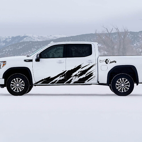 Juego de vinilos decorativos para puertas contra salpicaduras de barro AT4 para GMC Sierra 1500