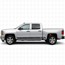 Tiras de vinilo para panel de puerta y faldón topográfico para Chevrolet Silverado 1500 K2XX 2014-2019_2