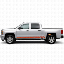 Tiras de vinilo para panel de puerta y faldón topográfico para Chevrolet Silverado 1500 K2XX 2014-2019_4