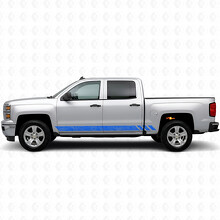 Tiras de vinilo para panel de puerta y faldón topográfico para Chevrolet Silverado 1500 K2XX 2014-2019_5