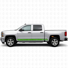 Tiras de vinilo para panel de puerta y faldón topográfico para Chevrolet Silverado 1500 K2XX 2014-2019_6