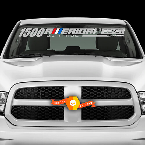 Vinilo adhesivo para parabrisas American Beast para Dodge Ram 1500