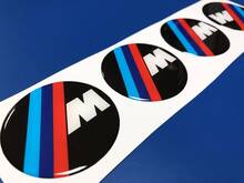 4pc BMW M Power Performance 3d pegatina abovedada calcomanía emblema tapas centrales de rueda
 2