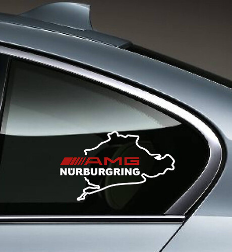 Calcomanía Vinilo para Ventana Estilo AMG Pista Nürburgring para Mercedes-Benz
